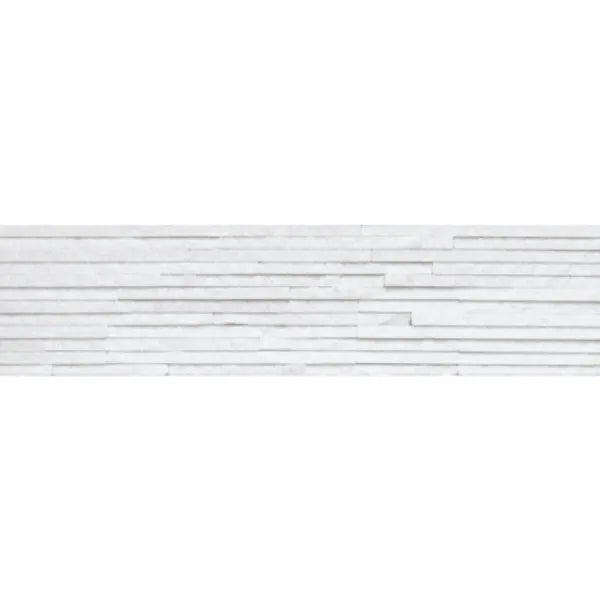Split Face Snow White Waterfall 15cm x 60cm Wall Tile
